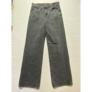 Express Women's Conscious Edit Wide-Leg Jeans Black High Rise 5-Pocket 4R